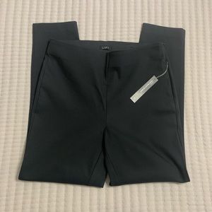 NWT LOFT Charcoal Gray Curvy High Waist Side Zip Skinny Pants, Size 10